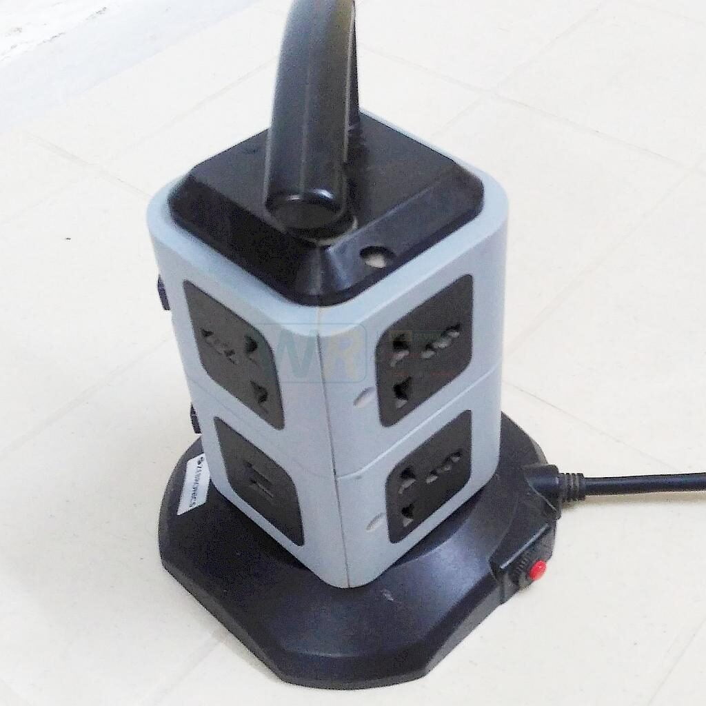Save Desktop Space using Zebronics Extension Tower Strip 7-Socket with USB Charger